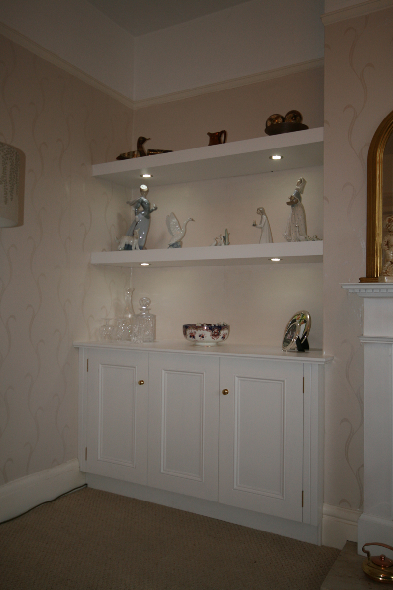 Back to Alcove Cup board with Suspended Shelves